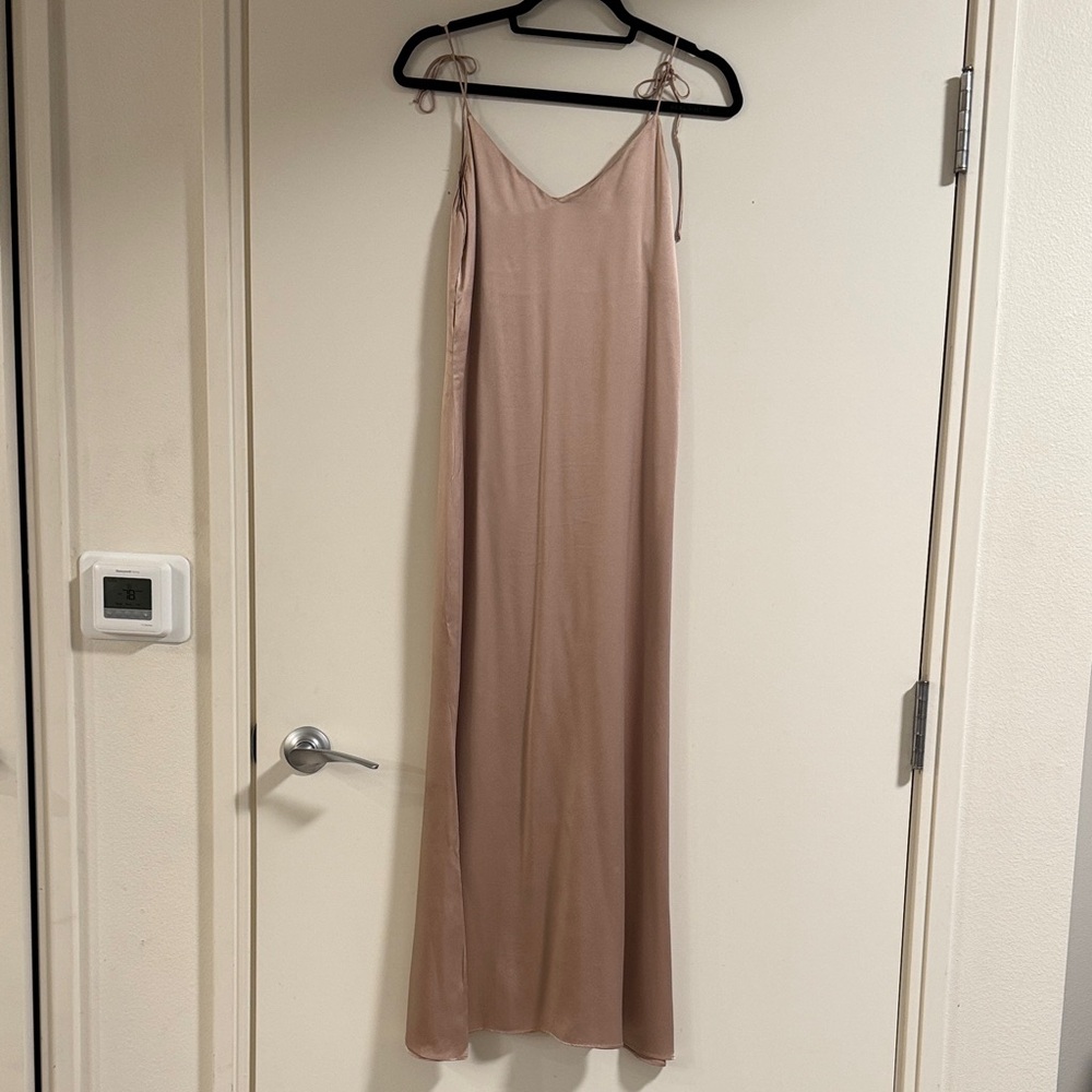 Reformation Shiny Pink Jordyn Slip Dress - Picture 7 of 15